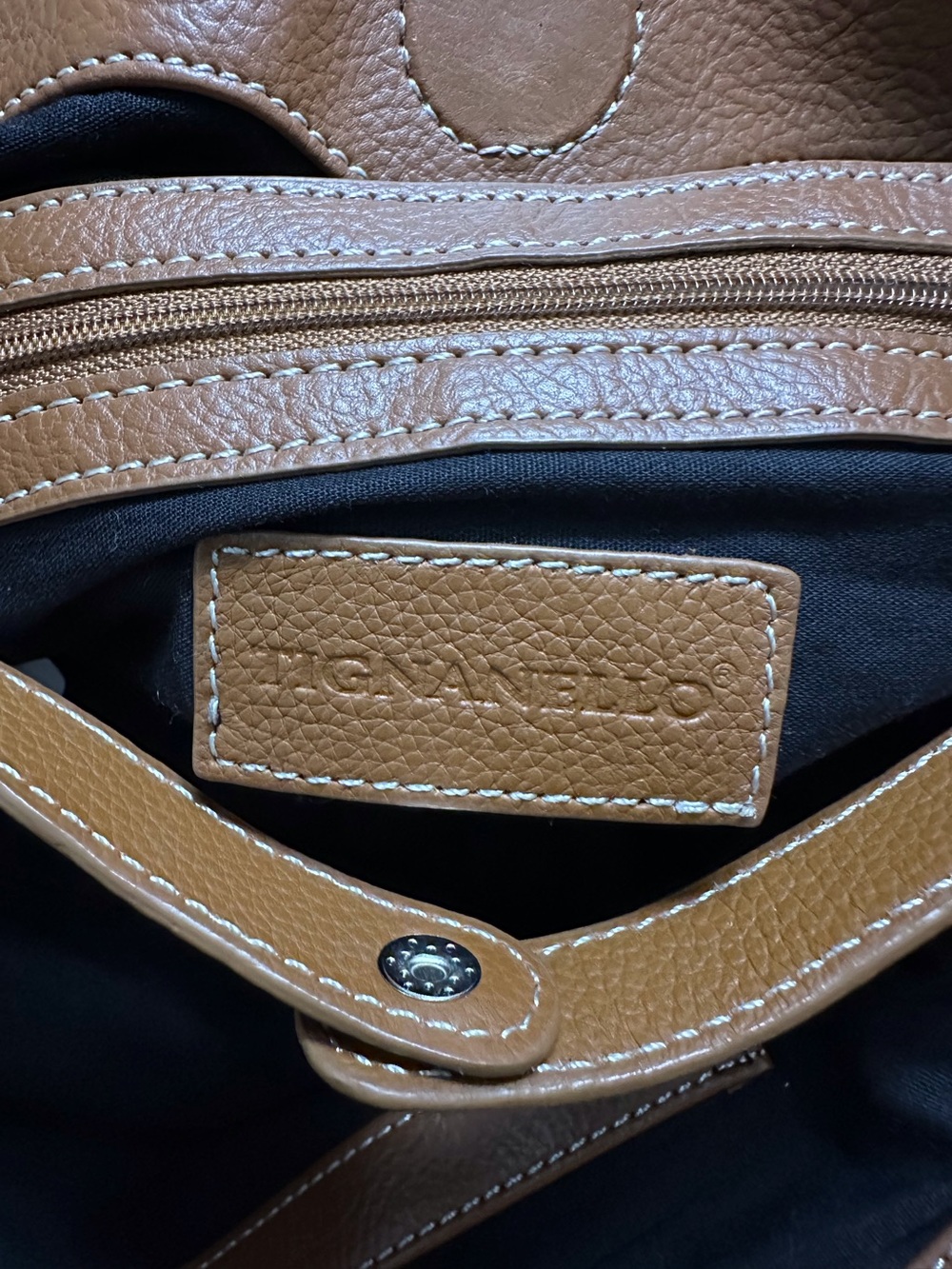 Tignanello Pebble Leather Satchel - Picture 5 of 14